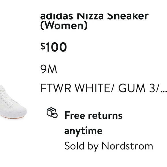 EUC Adidas Nizza Women's FTWR White Sneakers Size 9M - Picture 1 of 5